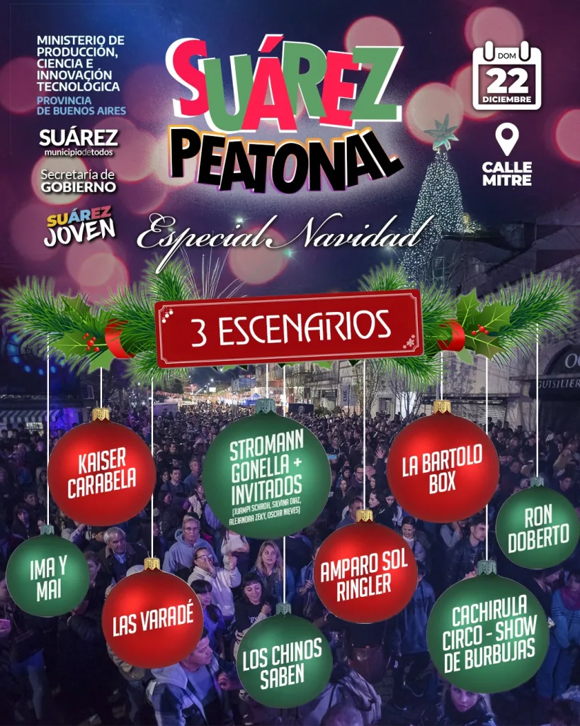 🎅☀️ En #SuárezPeatonal, la Navidad tiene su propia magia 🎶🎄