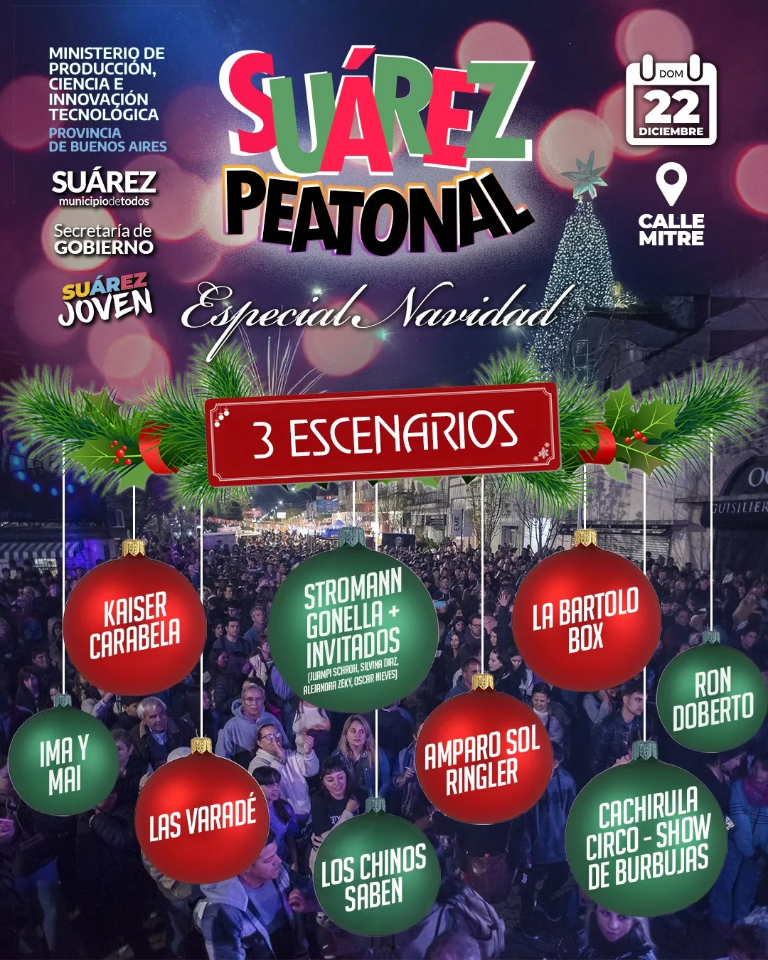 🎅☀️ En #SuárezPeatonal, la Navidad tiene su propia magia 🎶🎄