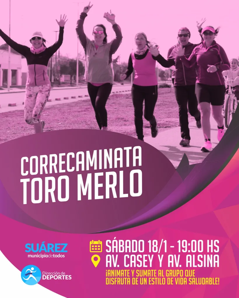 🏃🏻‍♀️🏃 Arrancá el año con energía y de manera saludable con las “Correcaminatas Toro Merlo”