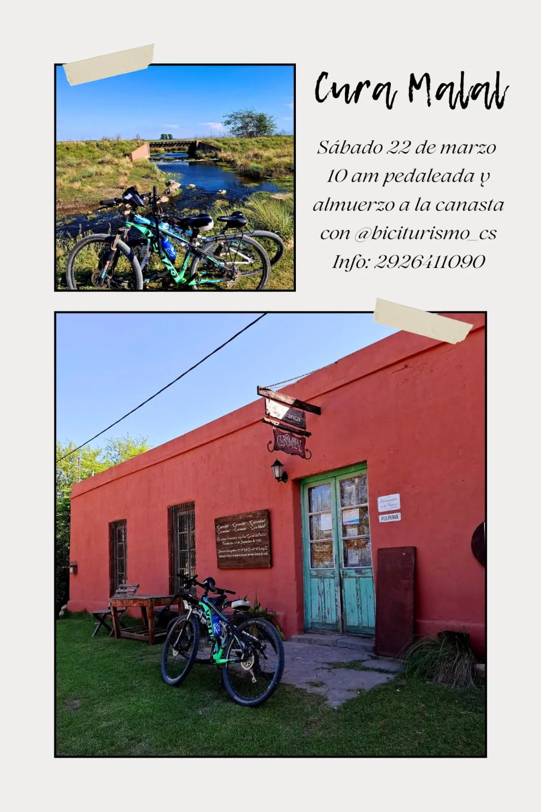 🚴‍♂️🚴‍♀️Pedaleamos a Curamalal