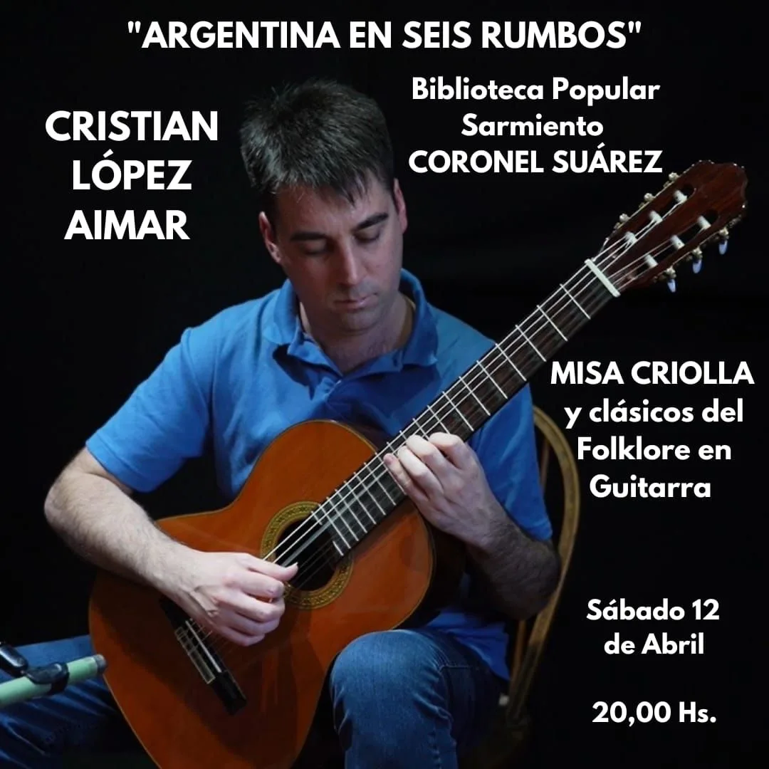🎸🎶Se presenta Cristian López Aimar en la Biblioteca Sarmiento