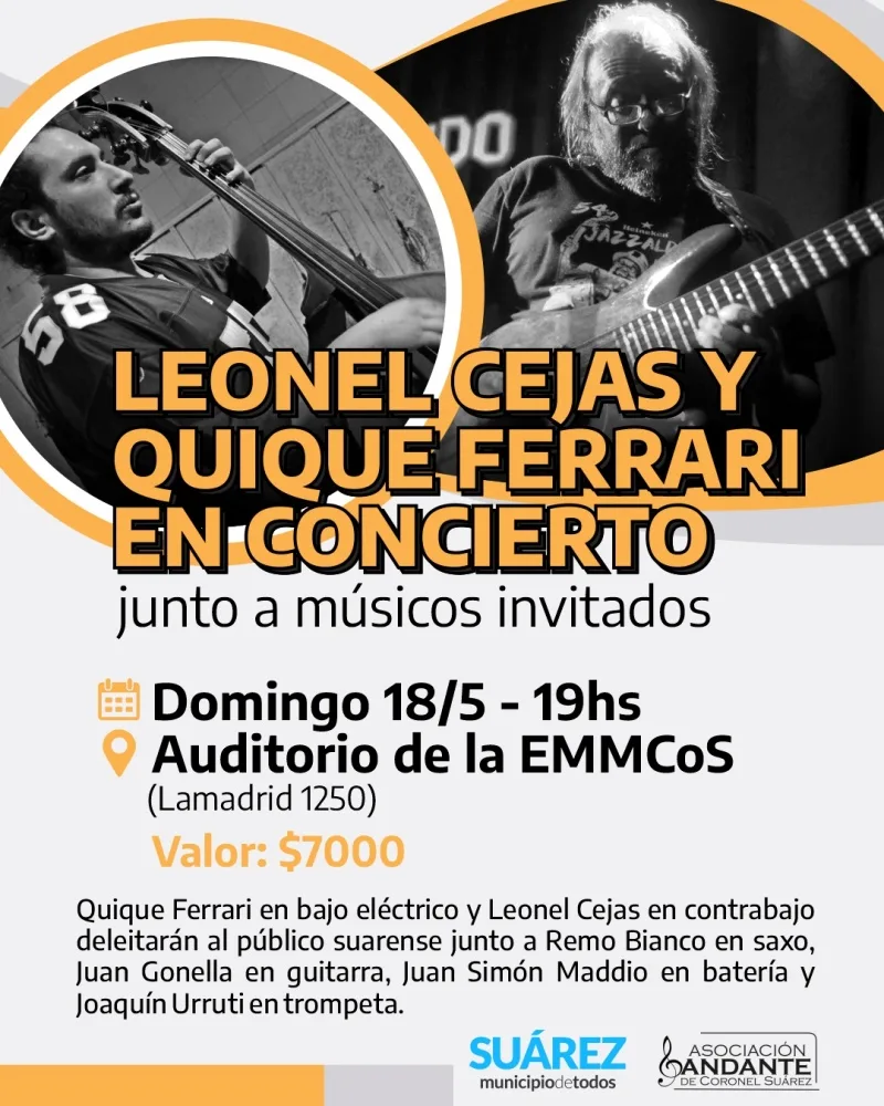 Cultura: 🎶“Leonel Cejas y Quique Ferrari en Concierto, junto a músicos invitados”