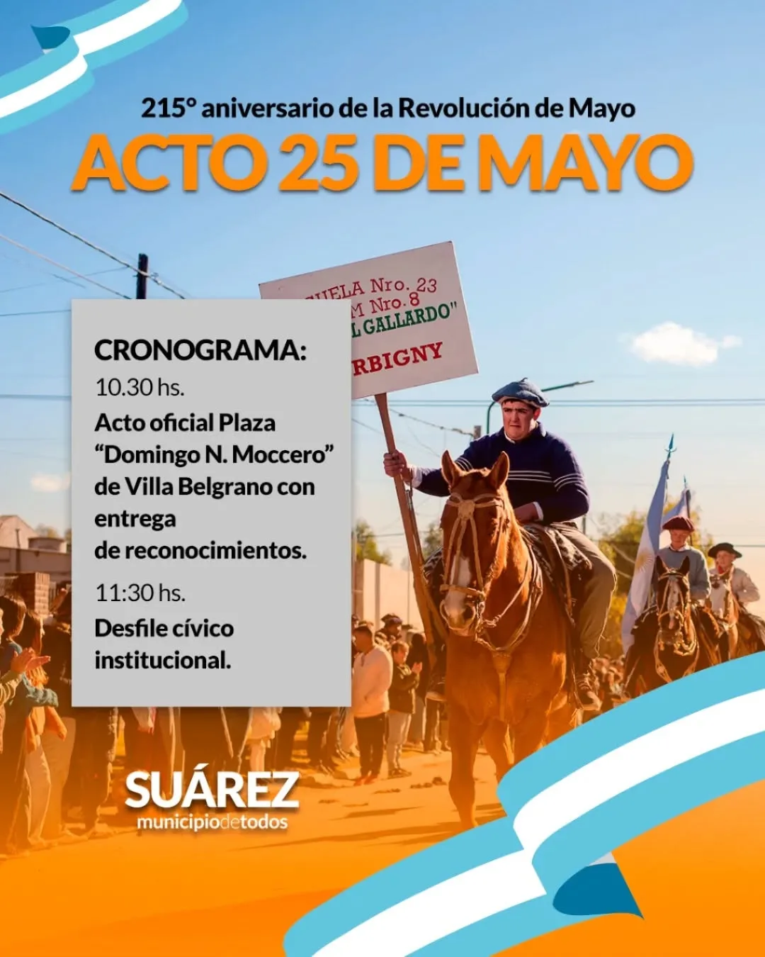 Acto por el 215° Aniversario de la Revolución de Mayo 🇦🇷