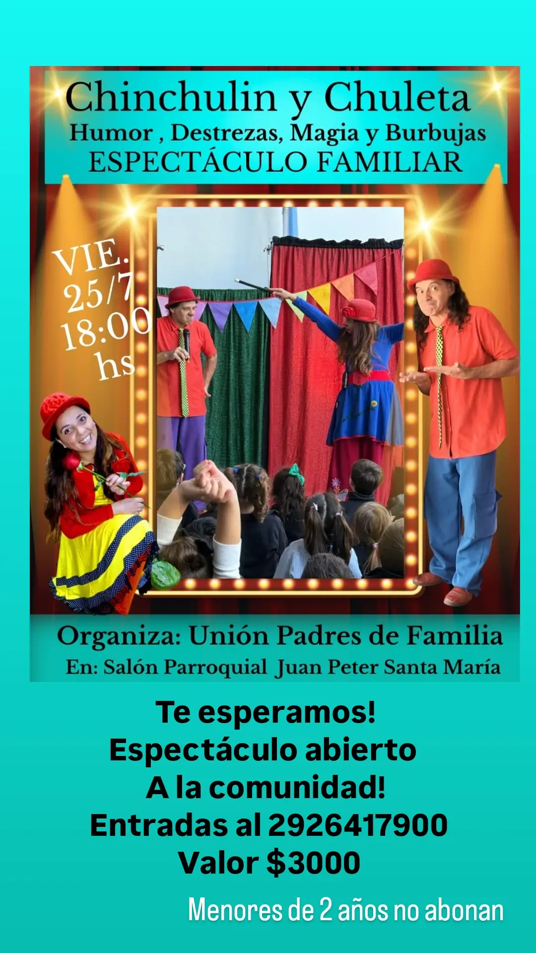 🎭 ¡Llega Chinchulín y Chuleta a Santa María!