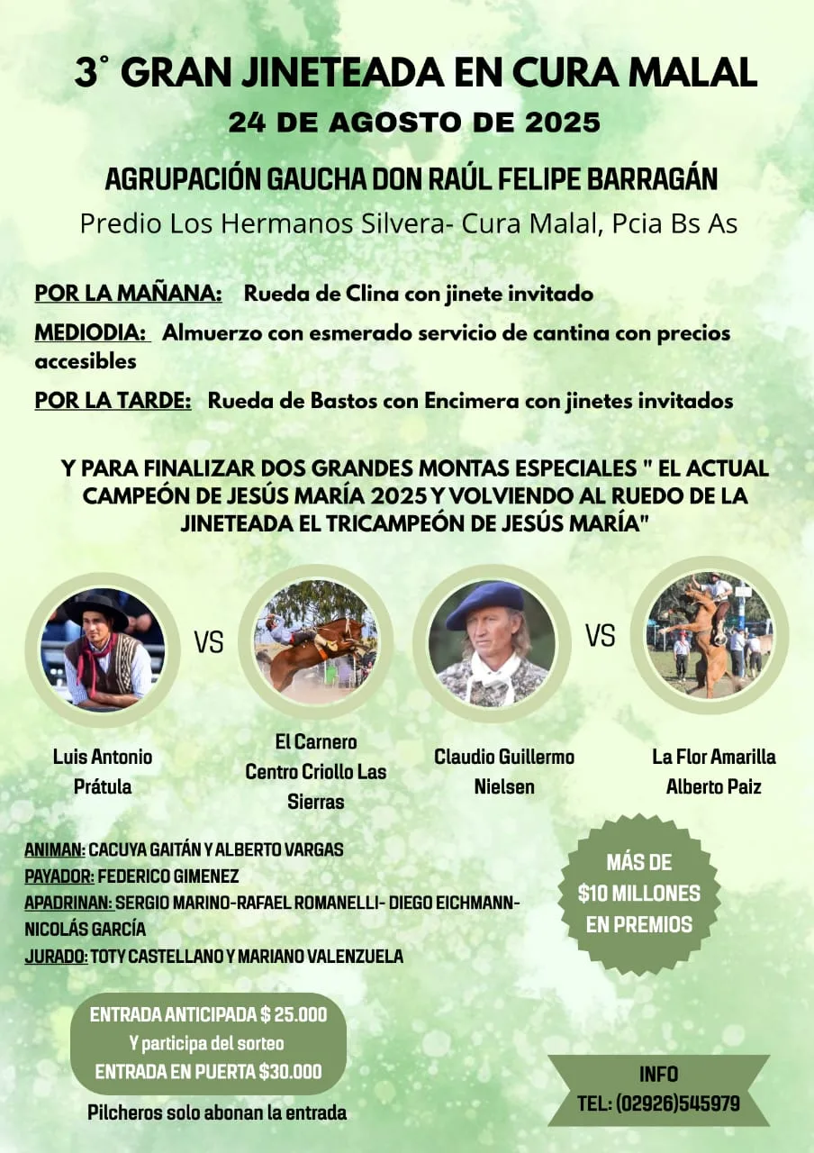 3º Gran Jineteada en Curamalal 🐎