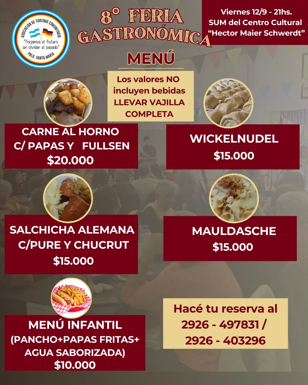 ✨🍽️ ¡Se viene la 8° Feria Gastronómica! 🍻🎶