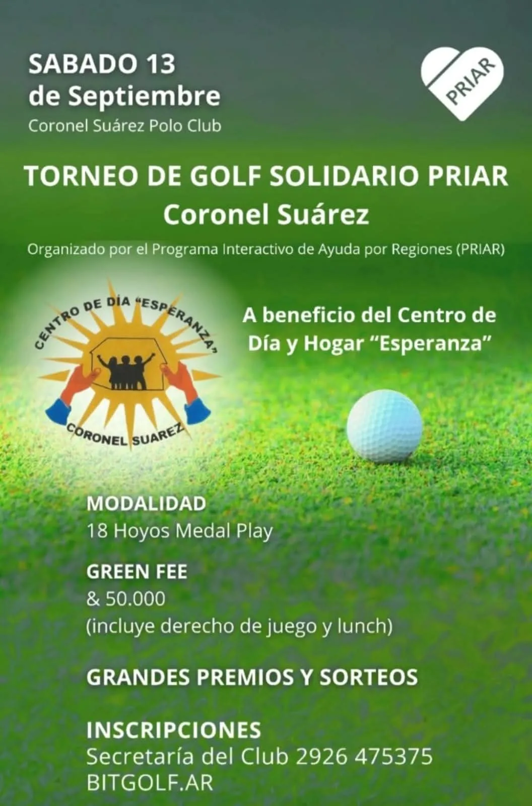 PRIAR Torneo Solidario en el CSPC 💙 ❤️ ⛳️