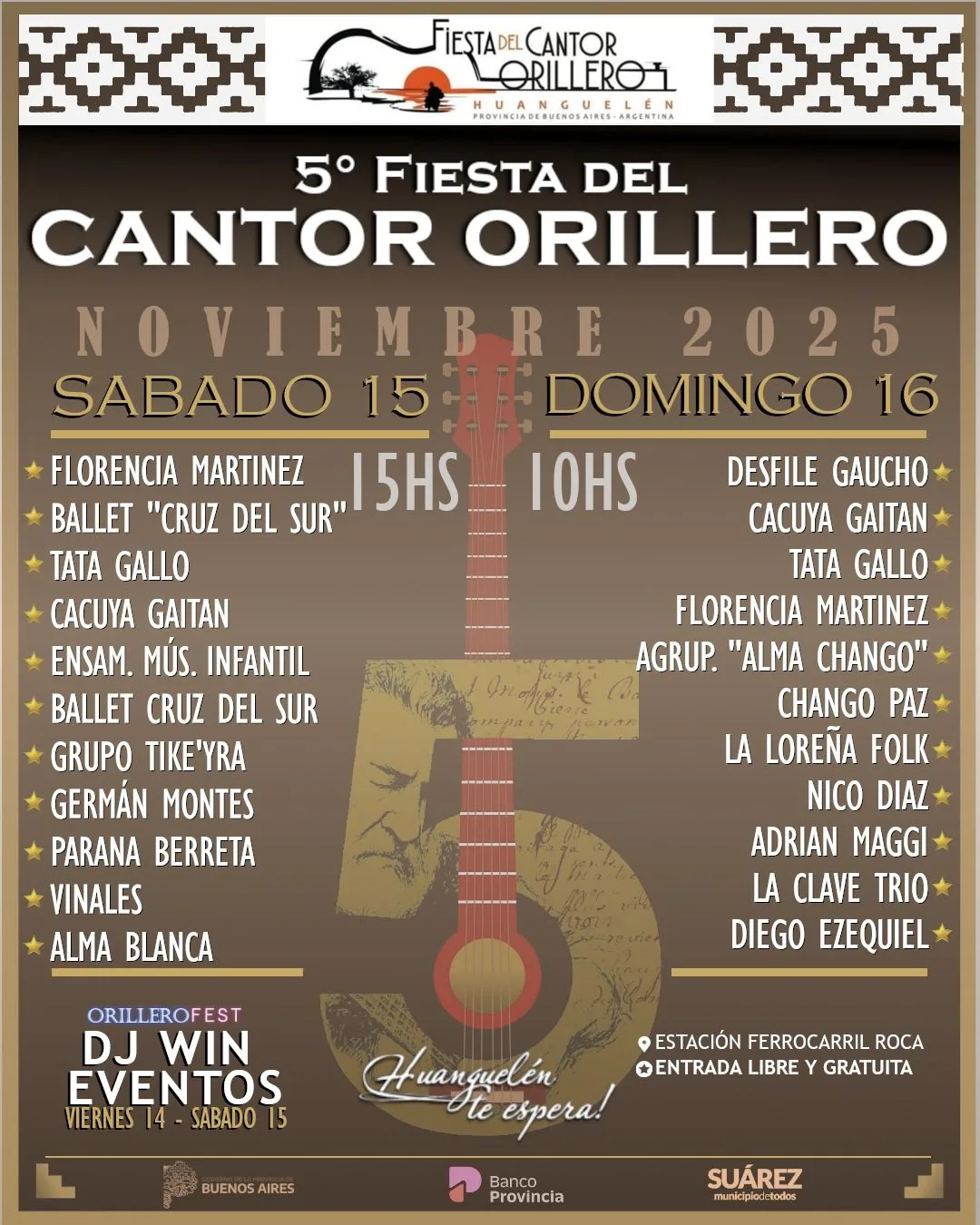 5º Edición de la Fiesta del Cantor Orillero 🎶
