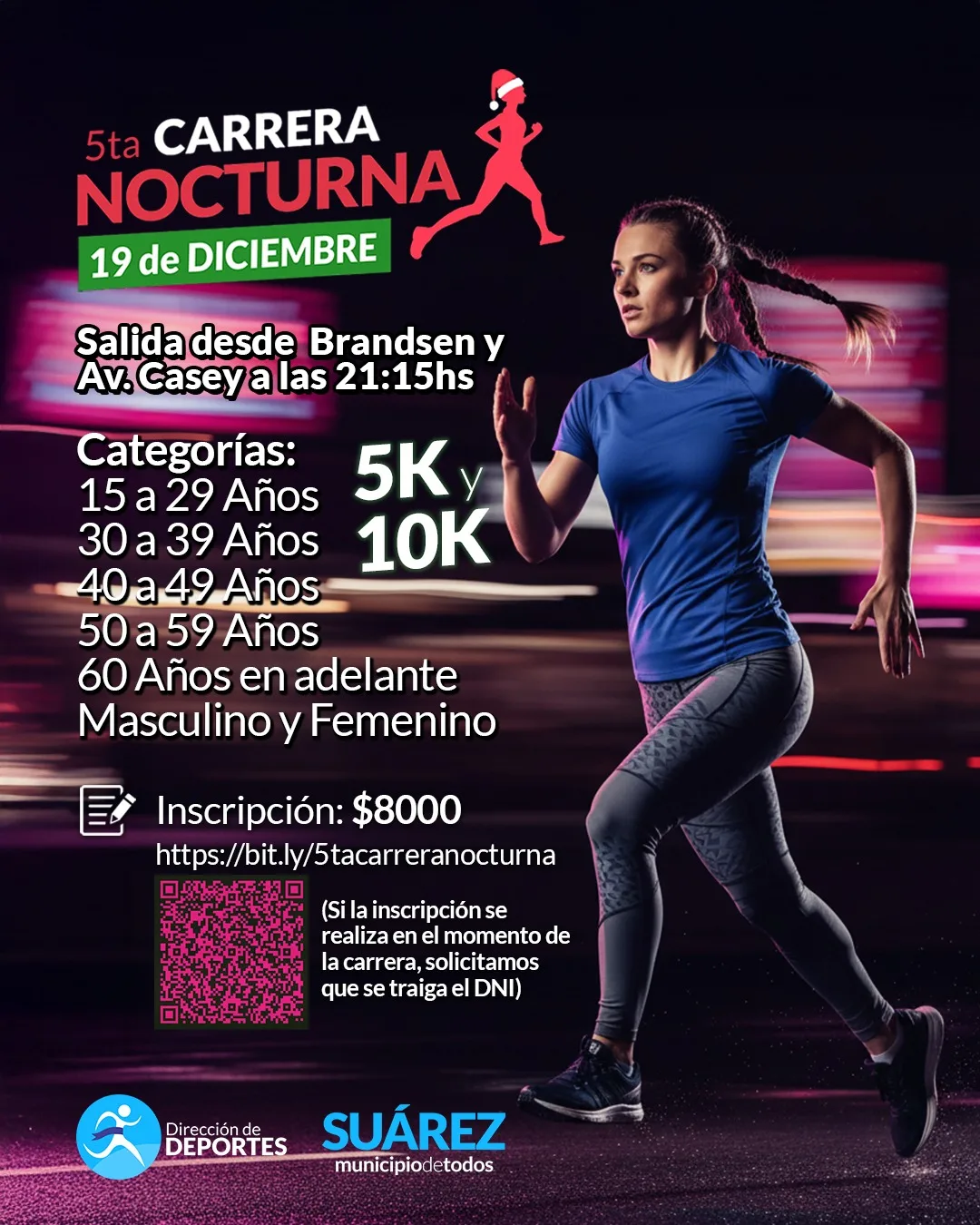 🏃‍♂️Vuelve la 5° la Carrera Nocturna!