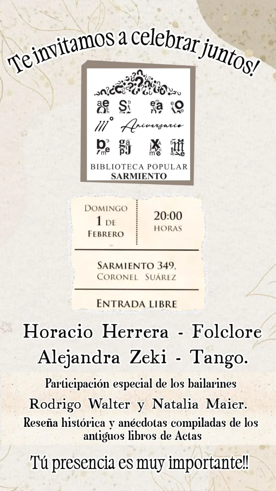 La Biblioteca Sarmiento celebra sus 111 años🎉