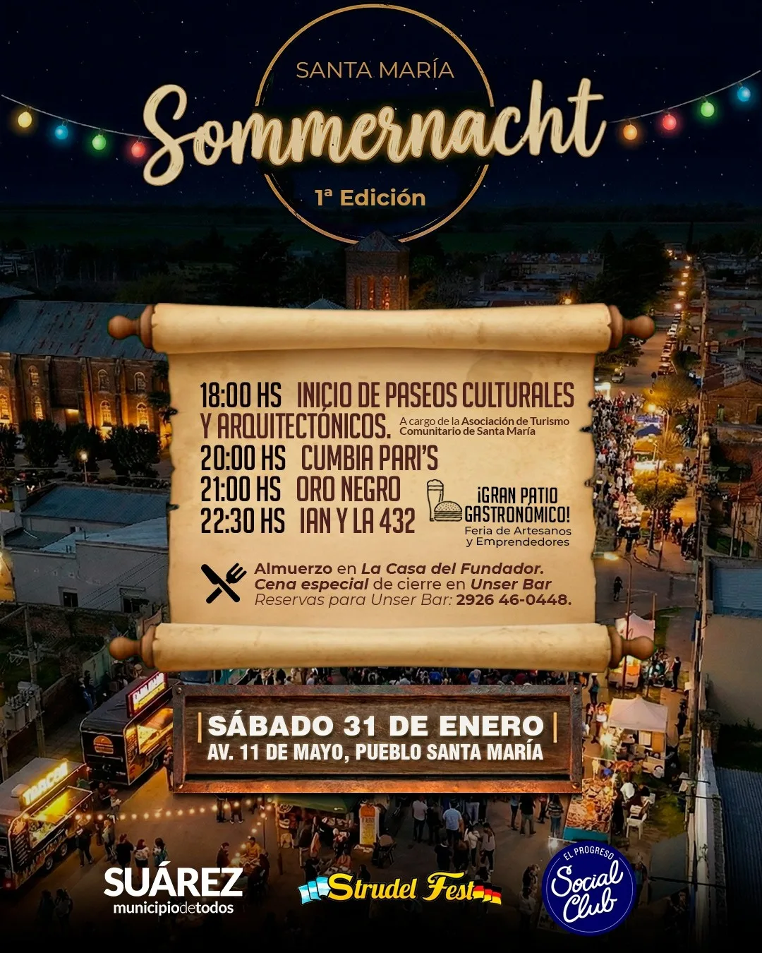 Sommernacht – ✨Fiesta Peatonal en Santa María