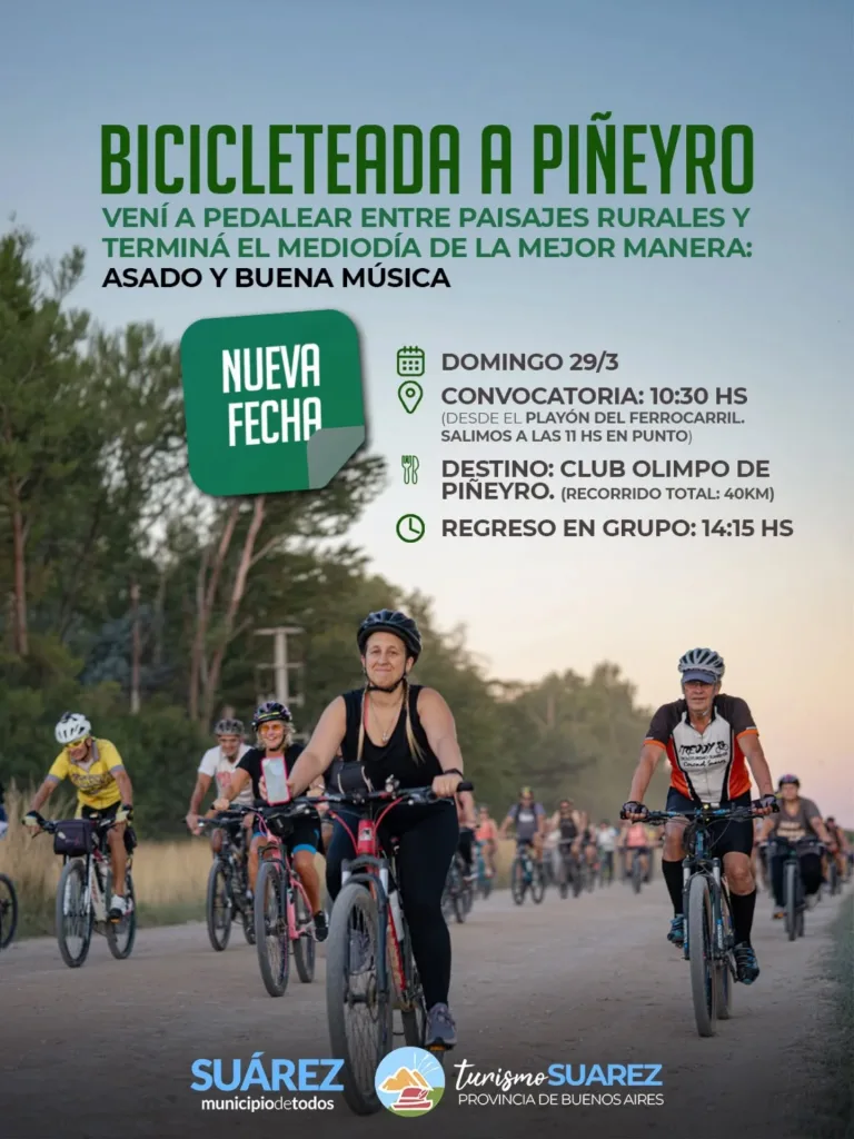 El domingo 29 pedaleamos a Piñeyro 🚴🌿