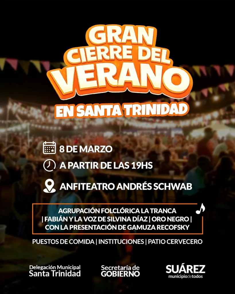🎊Santa Trinidad vivirá una gran noche para despedir los espectáculos de verano✨