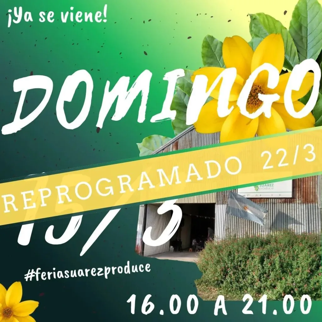 ⚠️ Por cuestiones climáticas, la jornada en el Galpón se reprograma para el domingo 22/3.