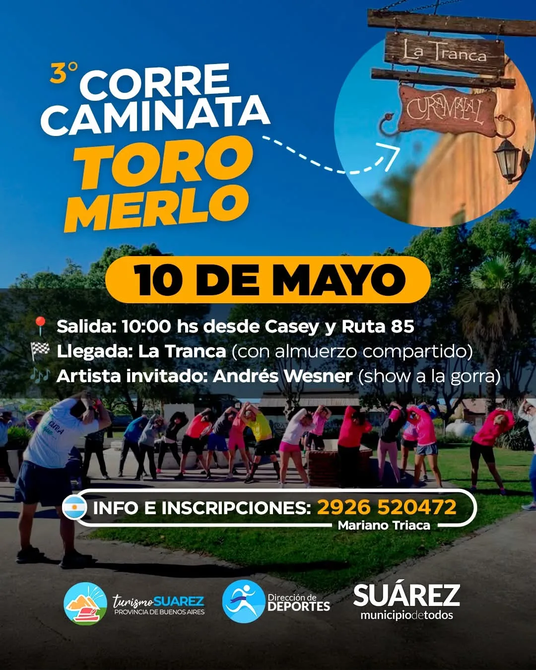 3° Corre Caminata Toro Merlo 🏃‍♀️