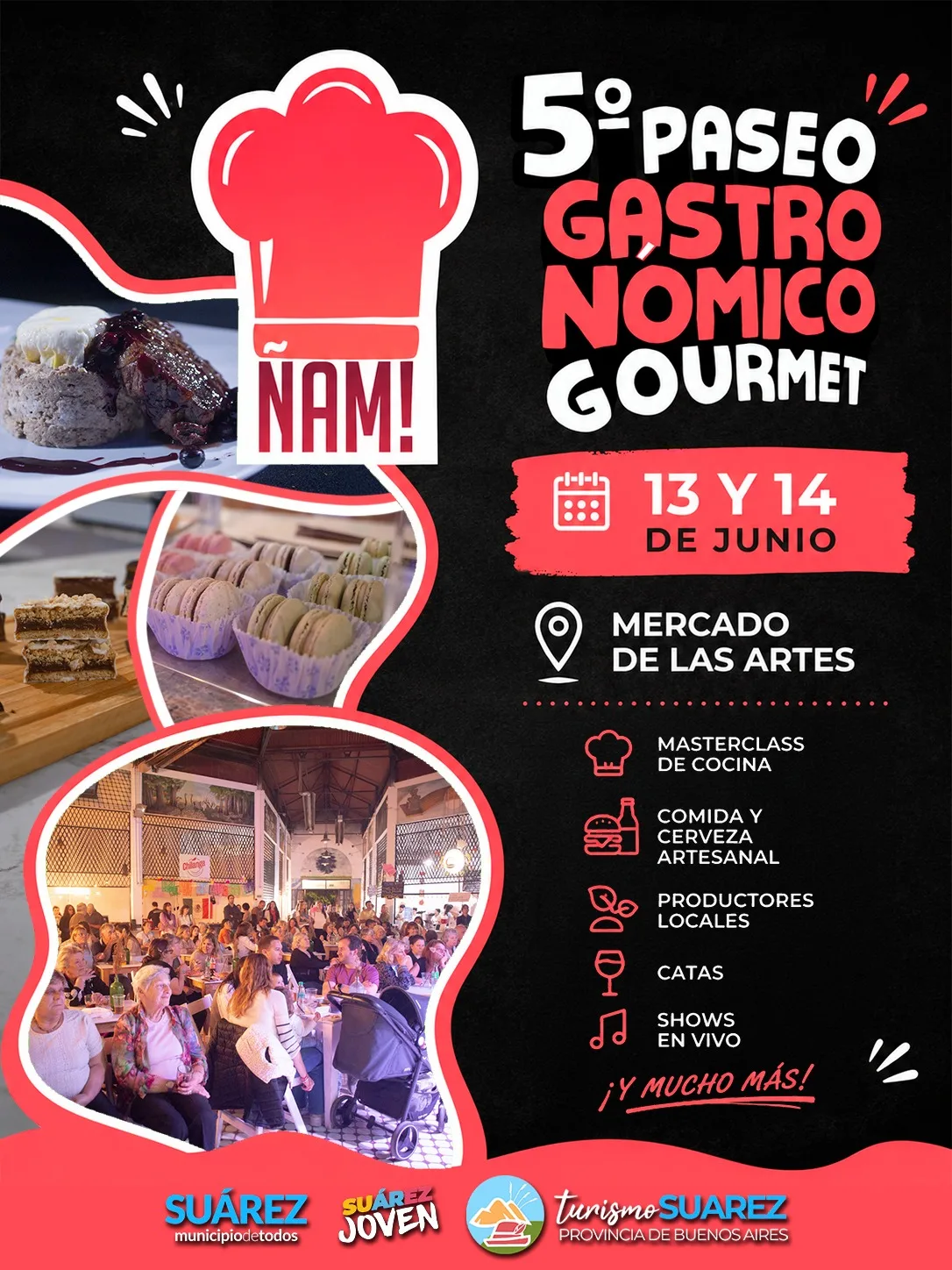 👩‍🍳¡Vuelve ÑAM, el Paseo Gastronómico Gourmet que celebra los sabores de Coronel Suárez! 🔥 🍺✨
