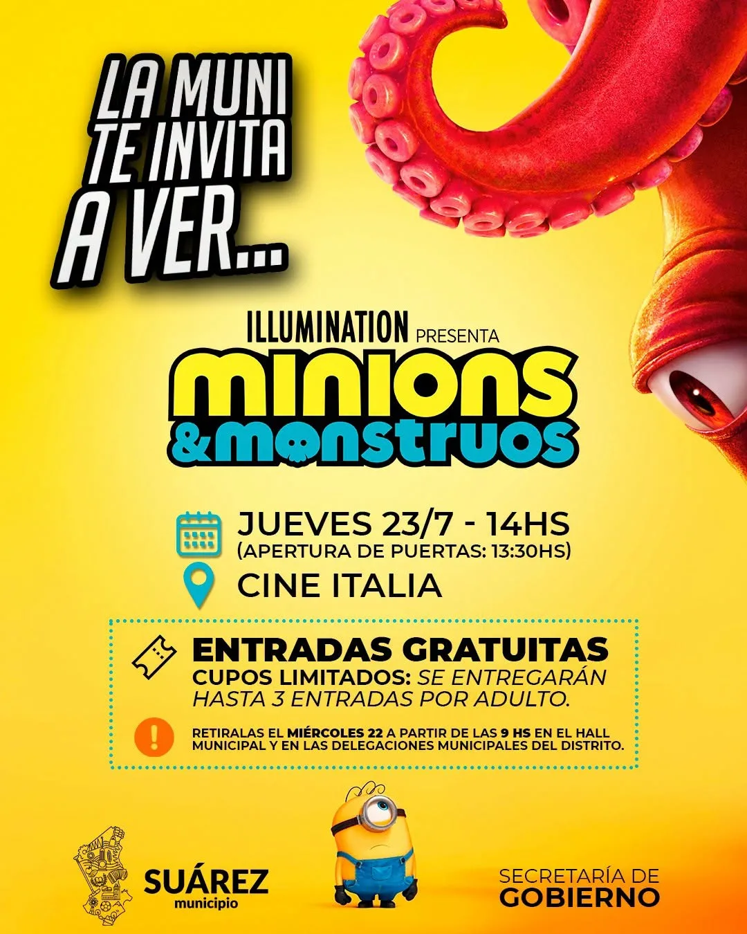 🎬🍿 ¡Estas vacaciones de invierno, la Muni te invita al cine!