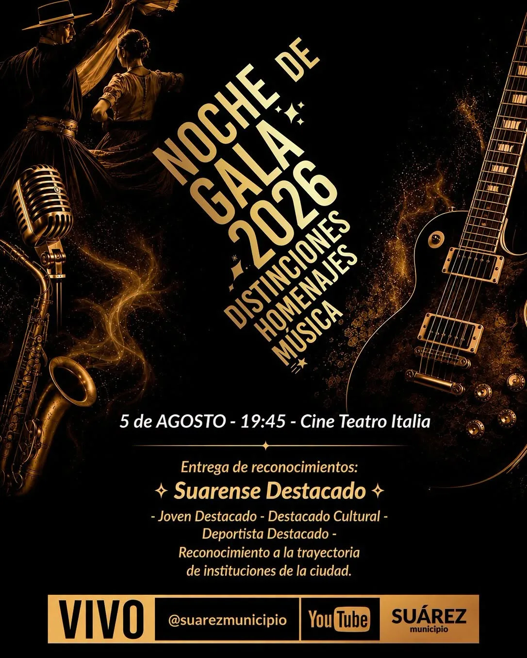 Noche de Gala 2026: el escenario donde late la identidad suarense✨